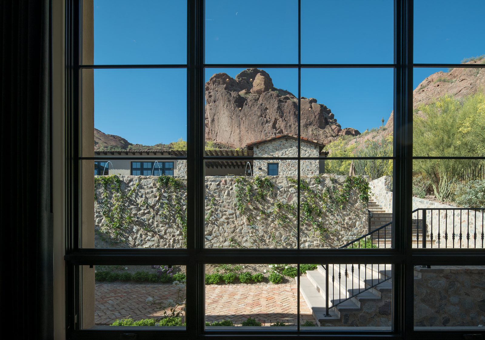 Hillside home window